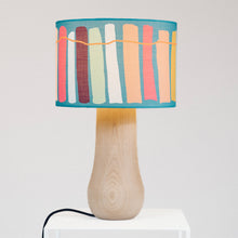 Load image into Gallery viewer, Light Wood Lamp Base - with one of 10 Crawia colours lampshades