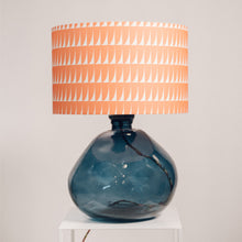 Load image into Gallery viewer, Large Blue Recycled Glass Lamp - with any Crawia, Heli or retro lampshade