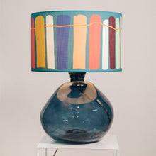 Load image into Gallery viewer, Large Blue Recycled Glass Lamp - with any Crawia, Heli or retro lampshade