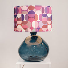 Load image into Gallery viewer, Large Blue Recycled Glass Lamp - with any Crawia, Heli or retro lampshade