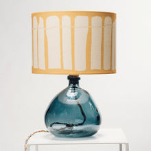 Llwythwch y ddelwedd i wyliwr yr Oriel, Lamp Gwydr Glas Bach Wedi'i Ail-gylchu - efo unrhyw lampshêd Crawia, Heli neu retro