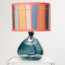 Llwythwch y ddelwedd i wyliwr yr Oriel, Lamp Gwydr Glas Bach Wedi'i Ail-gylchu - efo unrhyw lampshêd Crawia, Heli neu retro