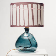 Llwythwch y ddelwedd i wyliwr yr Oriel, Lamp Gwydr Glas Bach Wedi'i Ail-gylchu - efo unrhyw lampshêd Crawia, Heli neu retro