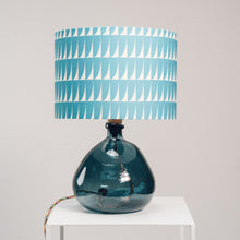 Llwythwch y ddelwedd i wyliwr yr Oriel, Lamp Gwydr Glas Bach Wedi'i Ail-gylchu - efo unrhyw lampshêd Crawia, Heli neu retro