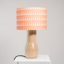 Load image into Gallery viewer, Light Wood Lamp Base - with one of 4 Heli pattern lampshades