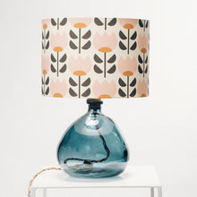 Llwythwch y ddelwedd i wyliwr yr Oriel, Lamp Gwydr Glas Bach Wedi'i Ail-gylchu - efo unrhyw lampshêd Crawia, Heli neu retro