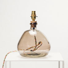 Load image into Gallery viewer, Smoke Grey Recycled Glass Lamp Small - with any Crawia, Heli or retro lampshade