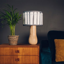 Load image into Gallery viewer, Slate Grey and White Crawia Design Lampshade