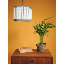 Load image into Gallery viewer, Slate Grey and White Crawia Design Lampshade