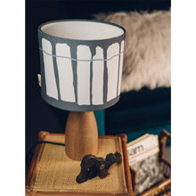 Load image into Gallery viewer, Slate Grey and White Crawia Design Lampshade