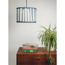 Load image into Gallery viewer, Slate Grey and White Crawia Design Lampshade