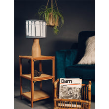 Load image into Gallery viewer, Slate Grey and White Crawia Design Lampshade