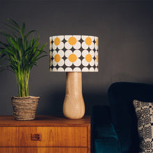 Load image into Gallery viewer, Light Wood Lamp Base - with one of 7 retro pattern lampshades