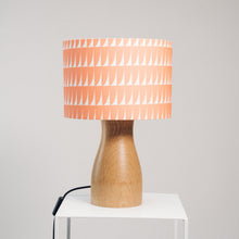 Load image into Gallery viewer, Oak Wood Lamp Base - with one of 4 Heli pattern lampshades
