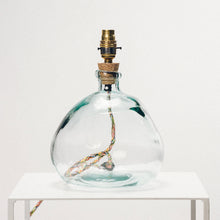Load image into Gallery viewer, Clear Recycled Glass Lamp Small - with any Crawia, Heli or retro lampshade
