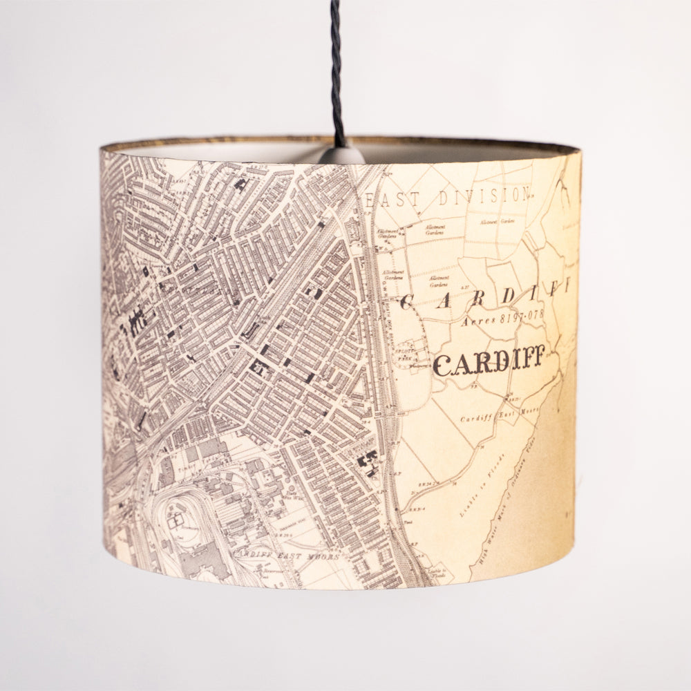 Custom Old Map Lampshade
