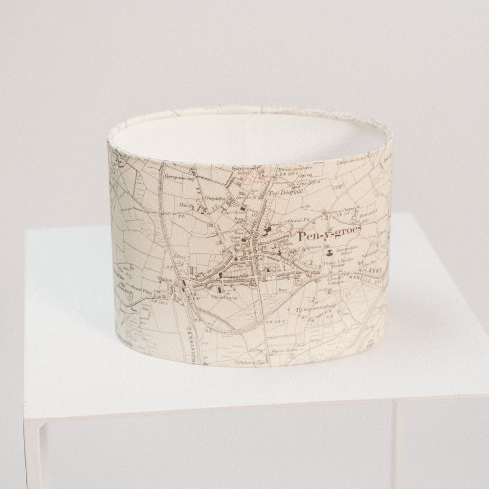 Custom Old Map Oval Lampshade