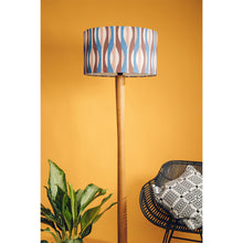 Load image into Gallery viewer, Blue and Brown Retro Lampshade
